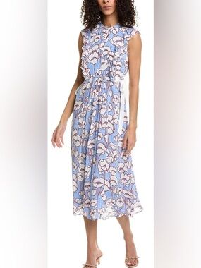 Ted Baker Timdraa Floral Ruffled Midi Dress